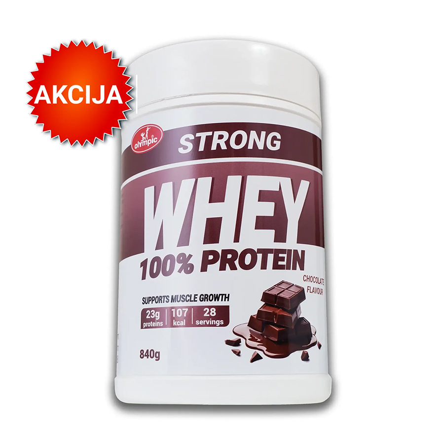 Olympic Strong Whey Protein 100%, Čokolada, 840g